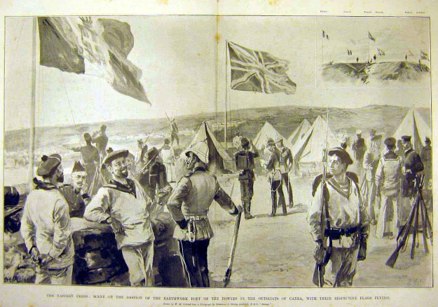 International troops on Canea bastion