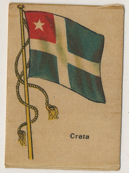 Flag of the Cretan Autonomous State. Shown on a souvenir  card c.1902.