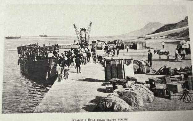 Ottoman Troops departing Suda Bay. November 1898.
